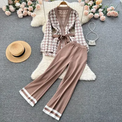 CHANEL STYLE TWO-PIECE SUIT FOR WOMEN